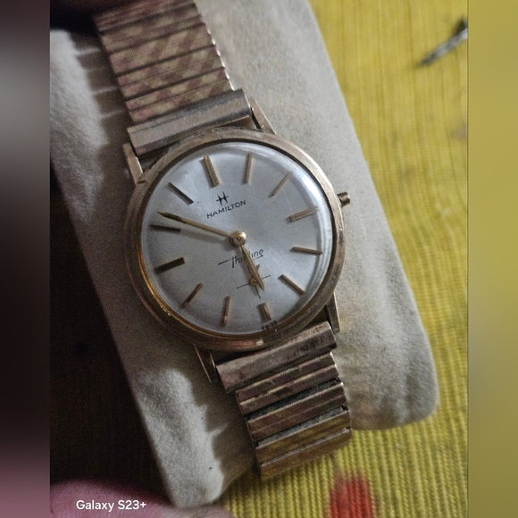 Vintage 60s Or 70s Hamilton Gold Thinline Mens Watch - Picture 1 of 8